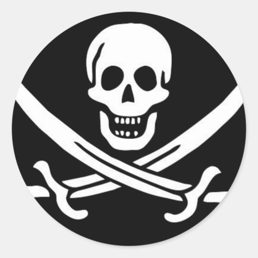 PIRATSTICKER RUNDER AUFKLEBER (Vorderseite)