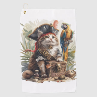 Piratzen-Katzenschatz Golfhandtuch