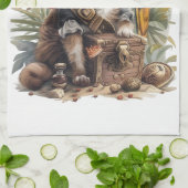 Piratzenkatzenschatz Geschirrtuch (Gefaltet)
