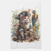 Piratzenkatzenschatz Geschirrtuch (Vertikal)
