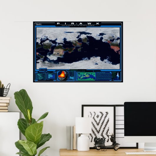 Pirawk Planet Atlas Poster (Heimbüro)
