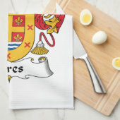 Pires Familienwappen Küchentuch (Viertel Falte)