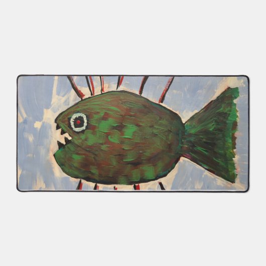 Pirhana-Schreibtischmatte Schreibtischunterlage (Vorderseite)