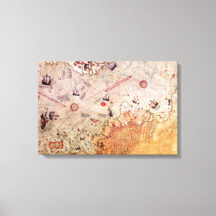 piri reis altertümliches Mysterium der Kartengesc Leinwanddruck