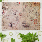 piri reis altertümliches Mysterium der Kartengesch Geschirrtuch (Gefaltet)