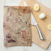 piri reis altertümliches Mysterium der Kartengesch Geschirrtuch (Viertel Falte)