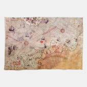 piri reis altertümliches Mysterium der Kartengesch Geschirrtuch (Horizontal)