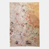 piri reis altertümliches Mysterium der Kartengesch Geschirrtuch (Vertikal)