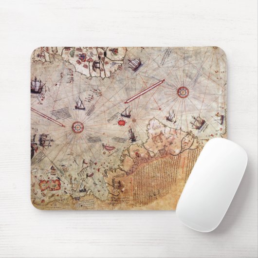 piri reis altertümliches Mysterium der Kartengesch Mousepad (Mit Mouse)