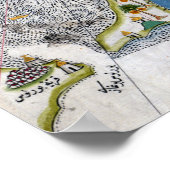 Piri Reis Map of the River Nile From its Estuary S Poster (Ecke)