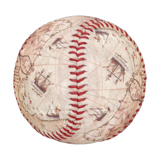 Piri Reis Old World Map Baseball (Schrägansicht)