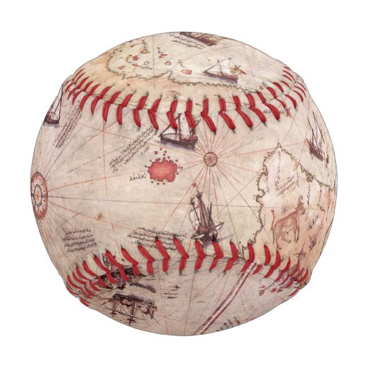 Piri Reis Old World Map Baseball (Vorderseite)