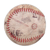 Piri Reis Old World Map Baseball (Vorderseite Links)