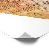 Piri Reis Weltkarte Poster (Ecke)