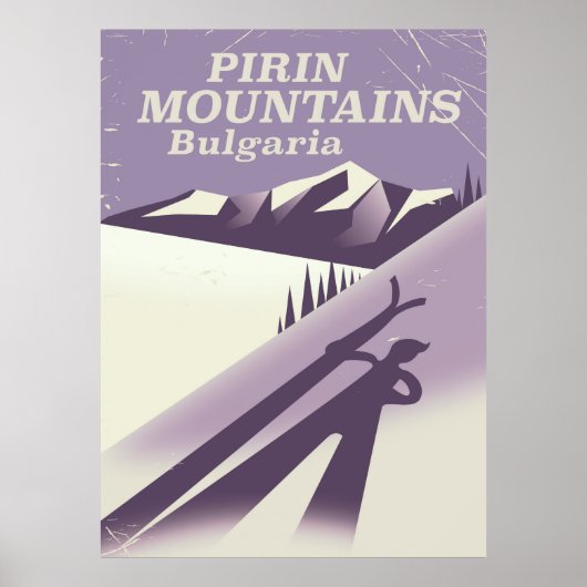 Pirin Mountains Bulgarien Skiposter Poster (Vorne)