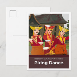 Piring Dance West Sumatra Indonesia Travel Postkarte