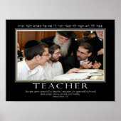 Pirkei Avot Teacher Zitat Englisch Hebräisch Poster (Vorne)