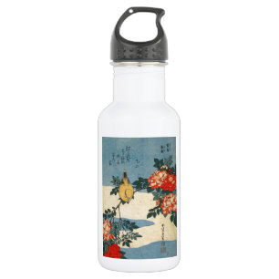 Pirol mit Schwarznackenpirol und China-Rose (von H Trinkflasche