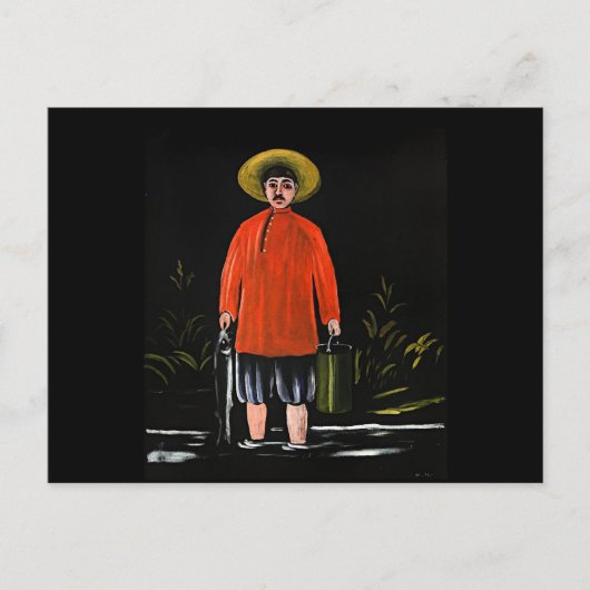 Pirosmani - Fischer in einem roten Shirt Postkarte (Vorderseite)