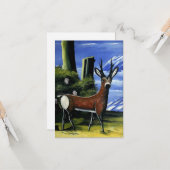 Pirosmani - Grußkarte für Rehe Karte (Vorderseite/Rückseite Beispiel)