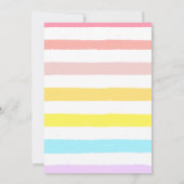 Pirouette Rainbow Ballerina Gymnastik Geburtstag Einladung (Rückseite)