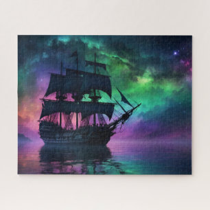Pirtate Galleon unter den Spuk Sternen Puzzle
