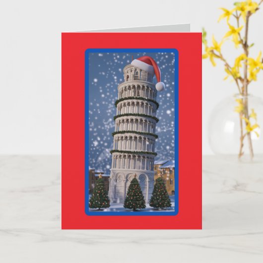 Pisa Christmas Karte (Gelbe Blume)