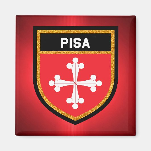 Pisa-Flagge Magnet (Vorne)