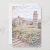 Pisa Italian Themed Bridal Shower Einladung (Rückseite)