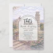 Pisa Italian Themed Bridal Shower Einladung (Vorderseite)