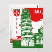 Pisa, Italien - Der Schiefe Turm Postkarte (Vorne/Hinten)