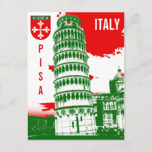 Pisa, Italien - Der Schiefe Turm Postkarte