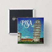 Pisa Italien Europa Paint Colorful Button (Vorne & Hinten)