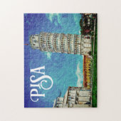 Pisa Italien Europa Paint Colorful Puzzle (Vertikal)