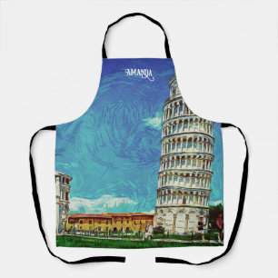 Pisa Italien Europa Paint Colorful Schürze