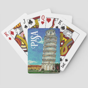 Pisa Italien Europa Paint Colorful Spielkarten