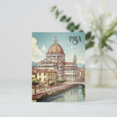 Pisa Italien - Europa Postkarte (Stehend Vorderseite)