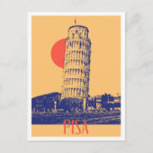 Pisa Italien Kunst vintage Reise Postkarte (Vorderseite)