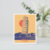 Pisa Italien Kunst vintage Reise Postkarte (Stehend Vorderseite)
