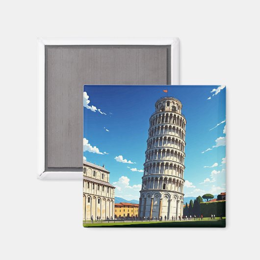 Pisa Italien Magnet (Vorderseite/Rückseite)