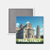 Pisa Italien Reisen Piazza dei Miracoli Magnet (Vorderseite/Rückseite)