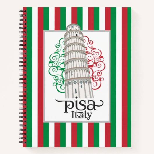 Pisa Italien Schiefer Turm Design Notizblock (Vorderseite)