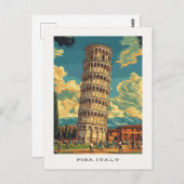 Pisa Italy Leaning Tower Trawer Postcard Postkarte (Vorne/Hinten)