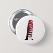 Pisa Italy Tower Leaning Europe Button (Vorne & Hinten)