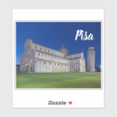 Pisa Leaning Tower Night Panorama Italien Geschenk Aufkleber (Blatt)