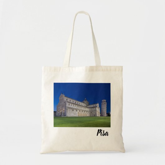 Pisa Leaning Tower Night Panorama Italien Geschenk Tragetasche (Vorne)