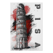 Pisa Leaning Tower Poster (Vorderseite)