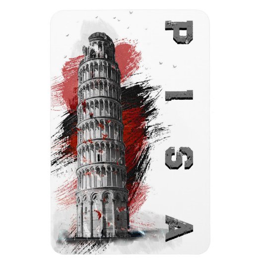 Pisa Leaning Tower Souvenir Magnet (Vertikal)