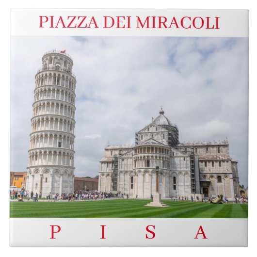 Pisa Piazza dei Miracoli Keramik Kachel (Vorderseite)