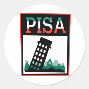 Pisa-Plakat Runder Aufkleber